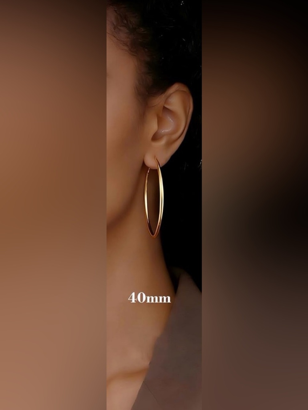 ⭐️FINAL PRICE 40MM Stainless Steel Classic Hoop Earrings - 40MM - Picture 5 of 10